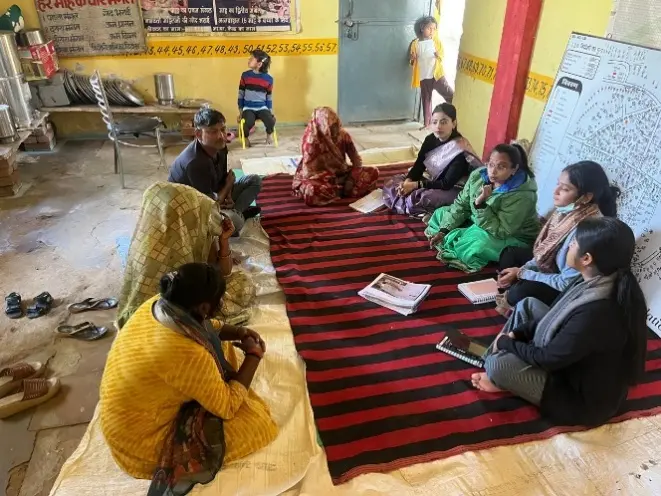 Ramayani didi participating in CAAA meeting, along with other volunteers